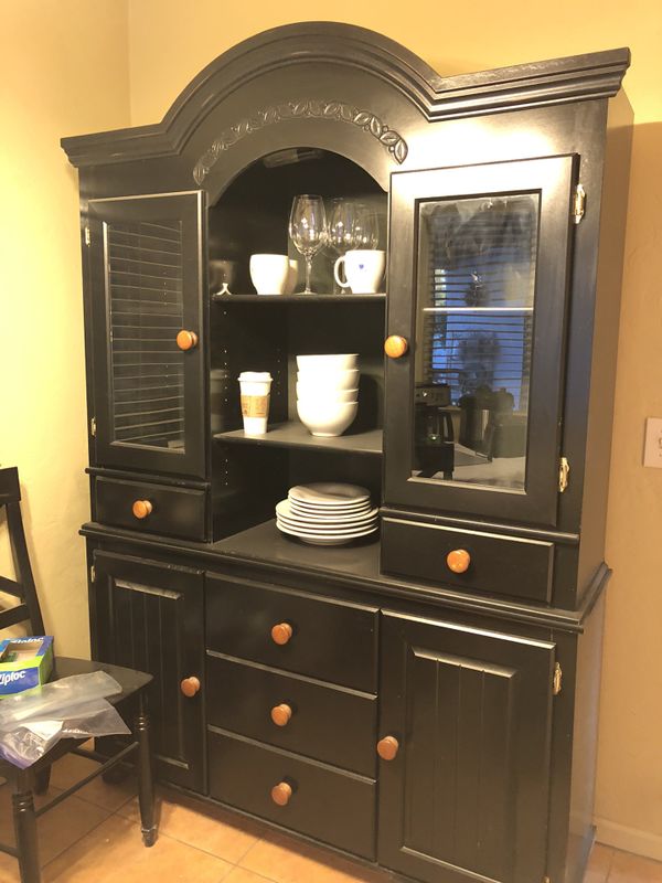 Ashley Furniture Black Farmhouse Style Buffet Hutch for Sale in Phoenix