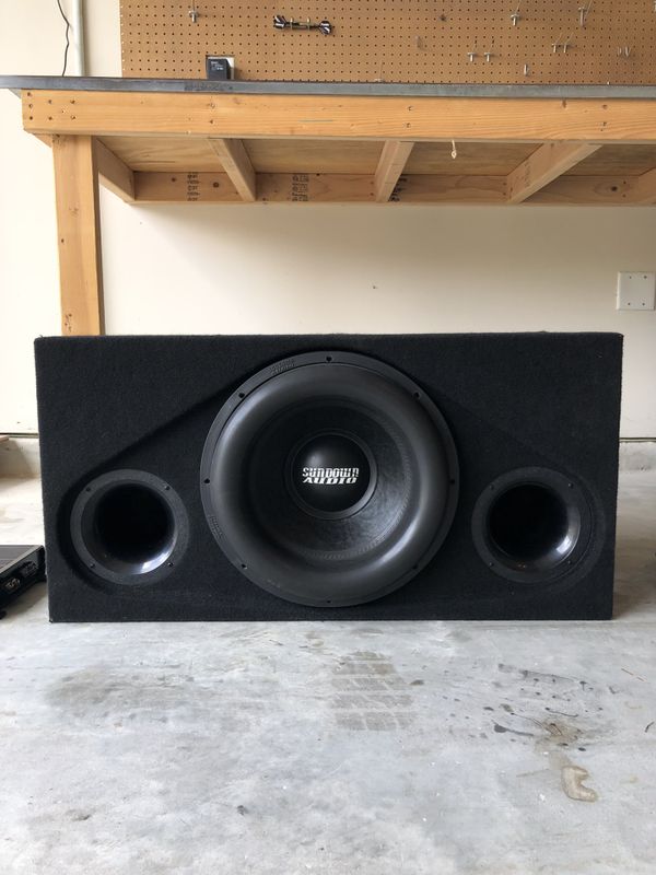 Sundown 15inch Zv4 Subwoofer, Hifonics 3300 watt amp, Custom ported box