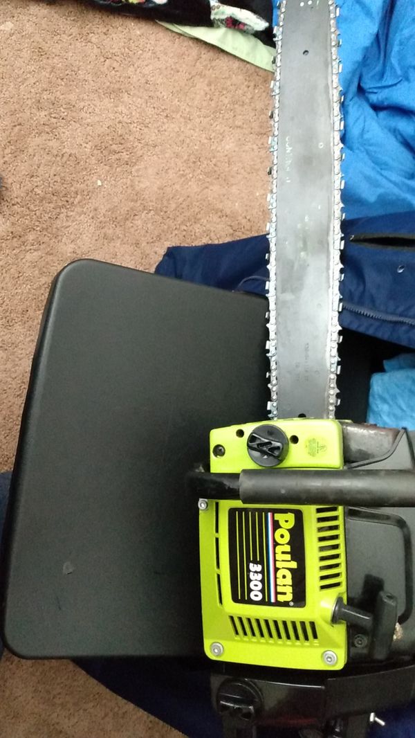 I have for sale my poulan 3300 18 inch gas powered chain