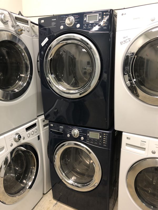 LG blue front load washer dryer set gas dryer for Sale in