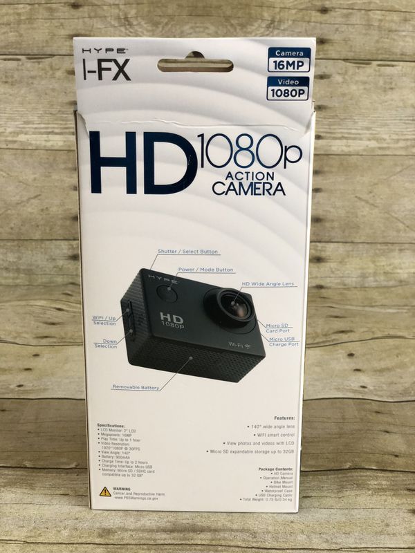 HD 1080p Action Camera, HYPE IFX, w/ Helmet Mount for Sale in Buckeye
