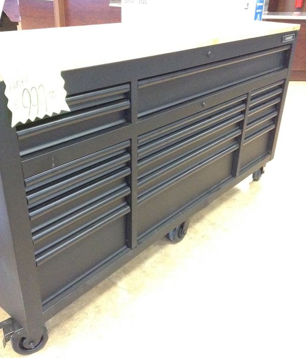 Husky tool box with wood top for Sale in Arlington, TX - OfferUp