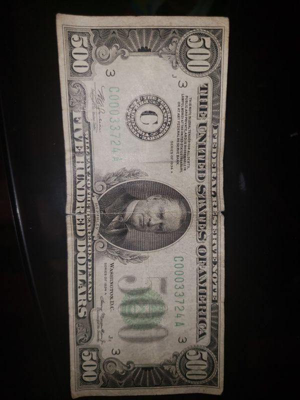 Old 1934 500 dollar bill for Sale in Philadelphia, PA - OfferUp
