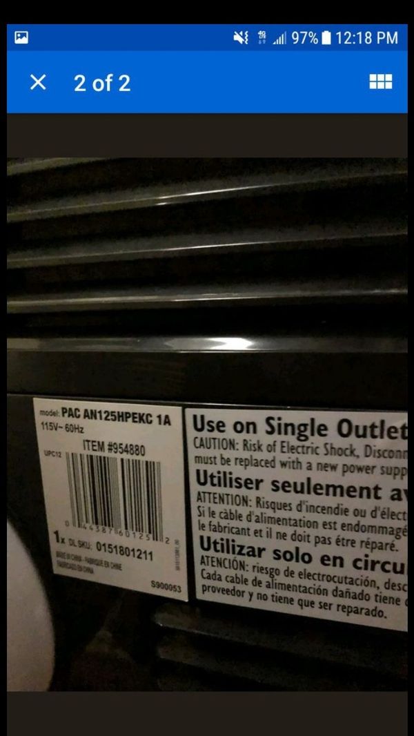 DeLonghi Pinguino PAC AN125HPEKC 12, 500 BTU portable AC for Sale in