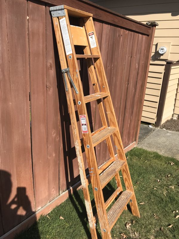 6ft-wooden-step-ladder-for-sale-in-auburn-wa-offerup