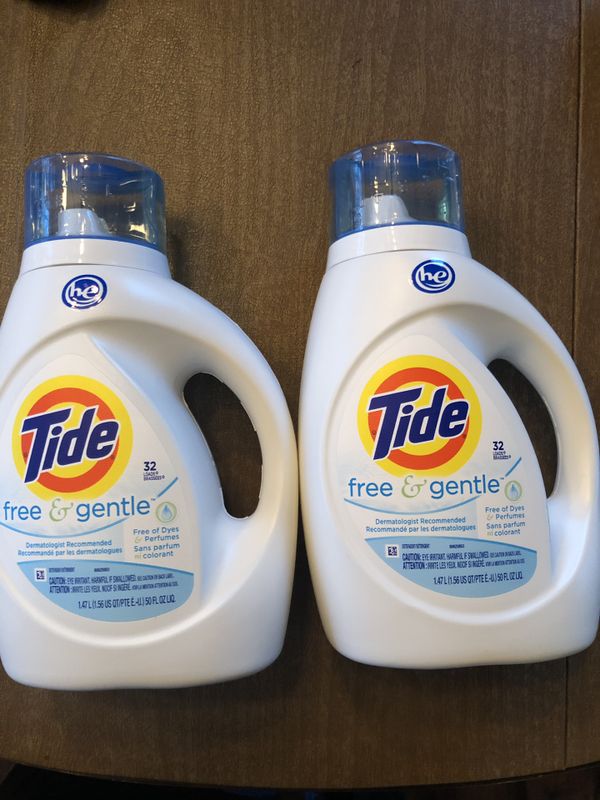 Tide Free and Gentle HE Liquid Laundry Detergent, 2 Pack of 50 oz