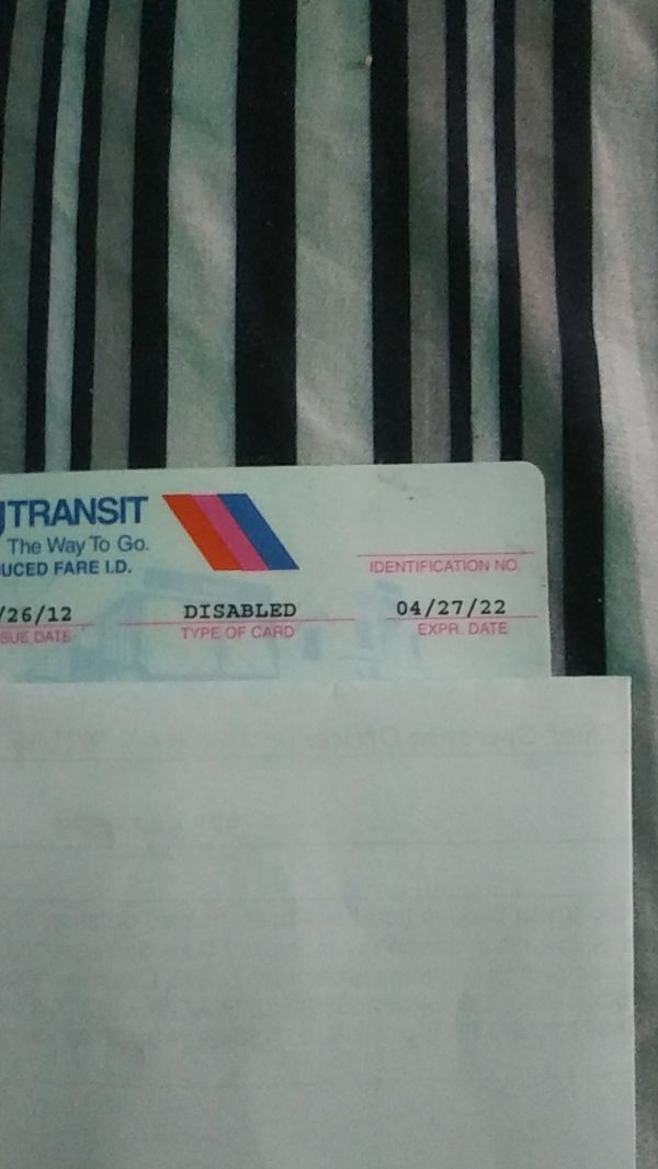 Nj Transit Reduced Fare Card For Sale In Newark Nj Offerup