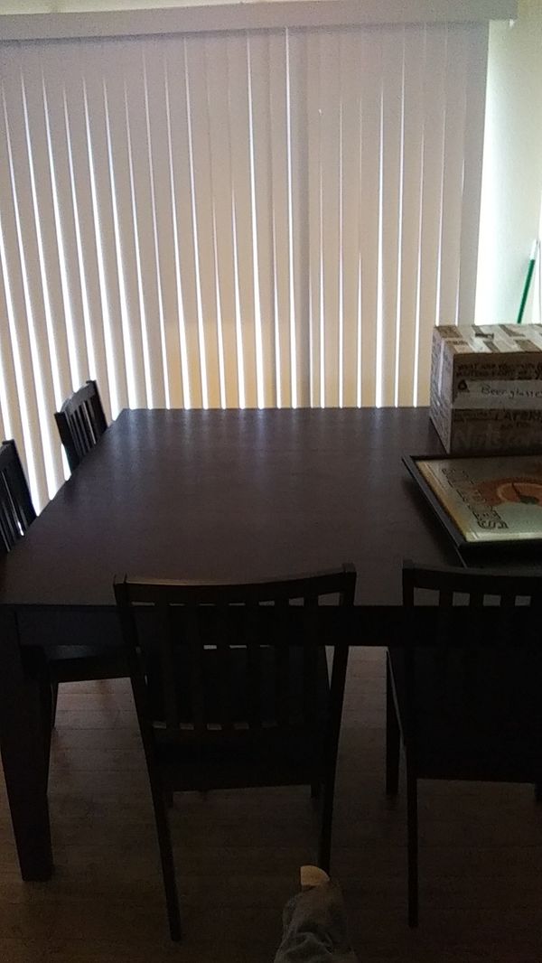 5x5 foot dining table with 4 chairs for Sale in McChord ...