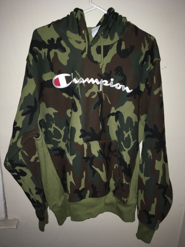 camo champion sweats