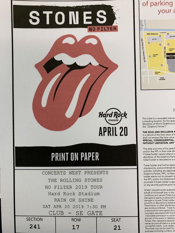 Rolling Stones Concert Tickets 42019 For Sale In Miami Fl Offerup