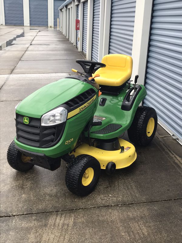 JOHN DEERE D105 HYDROSTATIC TRACTOR 42 INCH RIDING LAWN MOWER for Sale ...