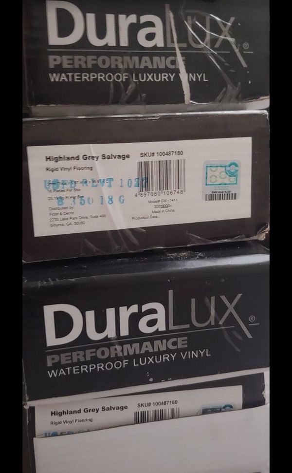 Duralux Performance Laminate Flooring 110 Sf Duralux Performance Highland Gray Rigid Core Luxury Vinyl Plank Foam Back For Sale In Lakeland Fl Offerup