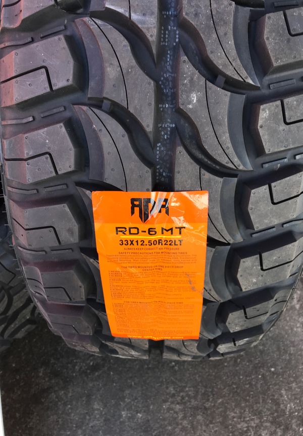 22x12 Force OFFROAD Wheels + 33x12.50x22 Mud Terrain Tires Set Of 4 for Sale in Stockton, CA