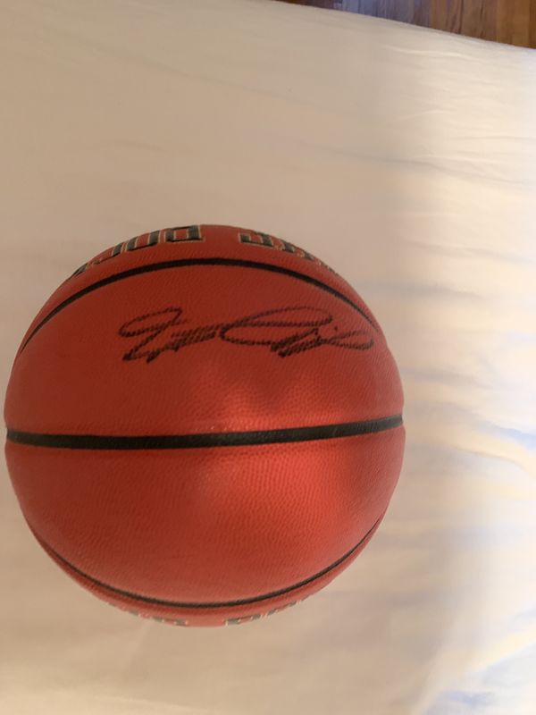 lebron autographed basketball