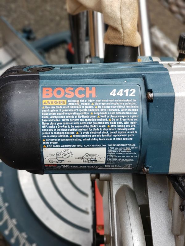Bosch 10 Inch Miter Saw Model 4412 for Sale in Everett, WA OfferUp