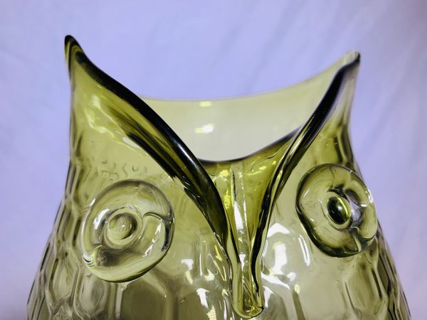 Blenko Art Glass Owl Vase Mid Century Modern For Sale In Chicago Il Offerup 0894