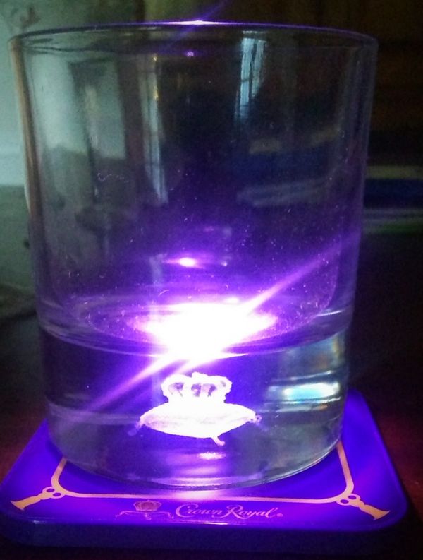 crown royal glasses with hologram