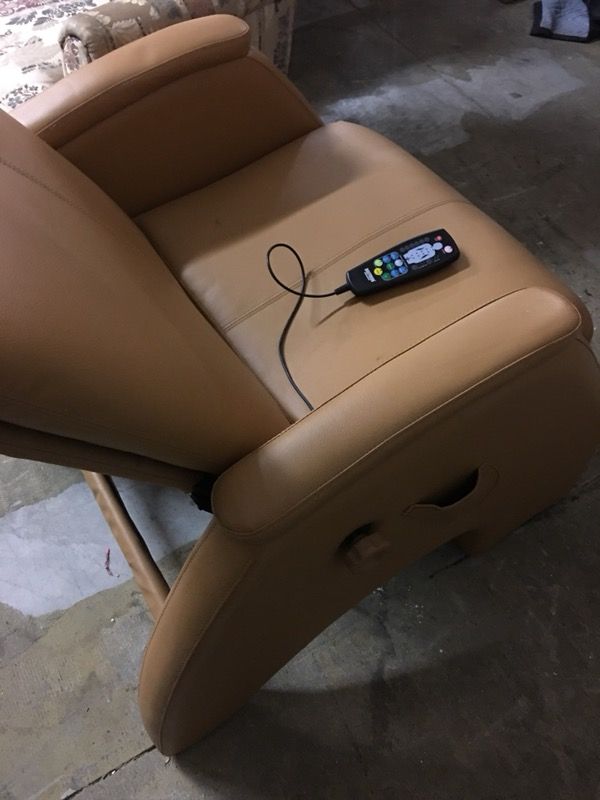 Tony Little’s Destress Spa Recliner Massage Heat Inversion Chair Tan