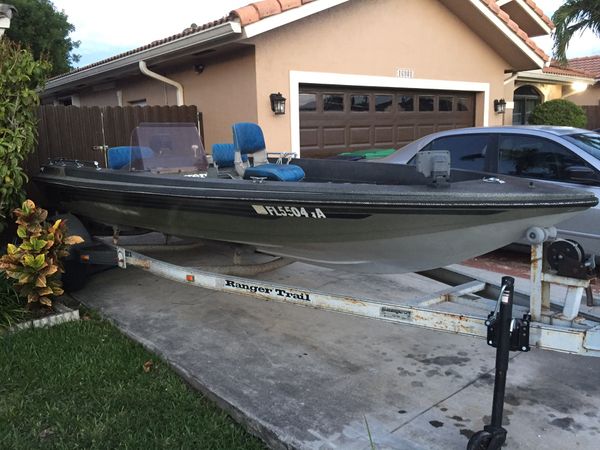 1987 Ranger 371v Bass Boat 18ft With Original Ranger Trail Trailer (No ...