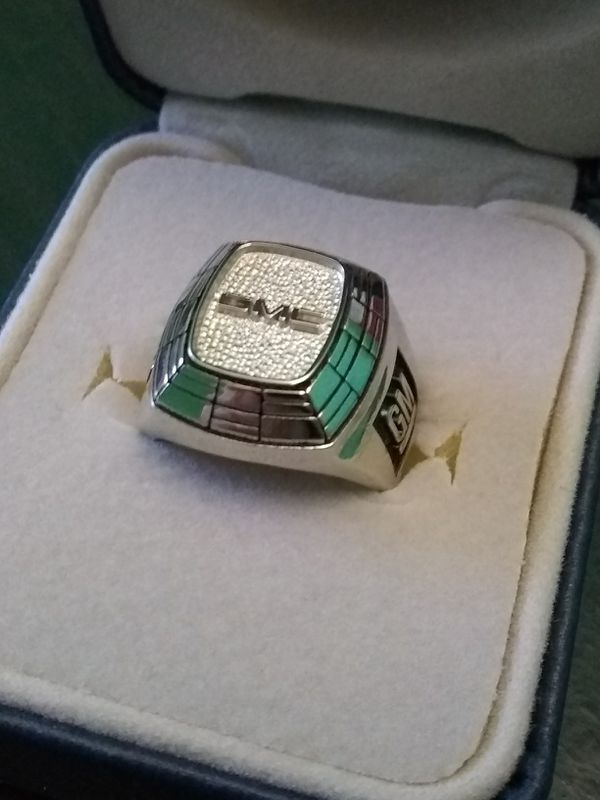 10K White Gold Men's Ring GMC Mark of Excellence Award Ring NEVER WORN