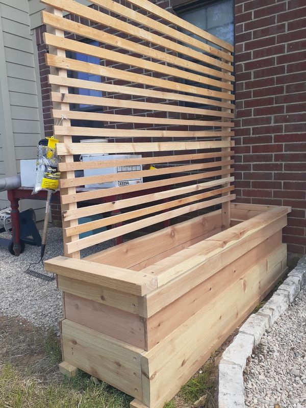 6ft tall planter box with trellis