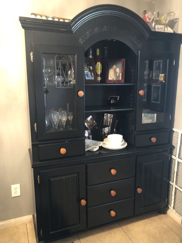Black China Hutch for Sale in San Bernardino, CA OfferUp