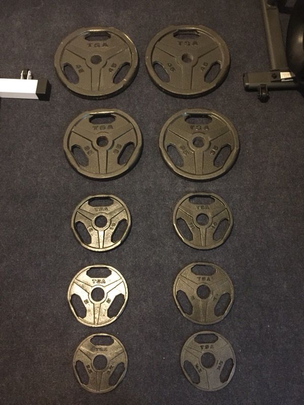 TSA Olympic Weight Set 195 Pounds of Plates Weights for Sale in Miami