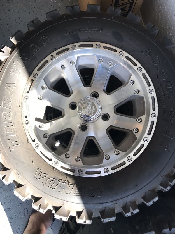 EZGO Golf Cart 12 inch wheels and Kenda Terra Tire 23x10.5012 for Sale