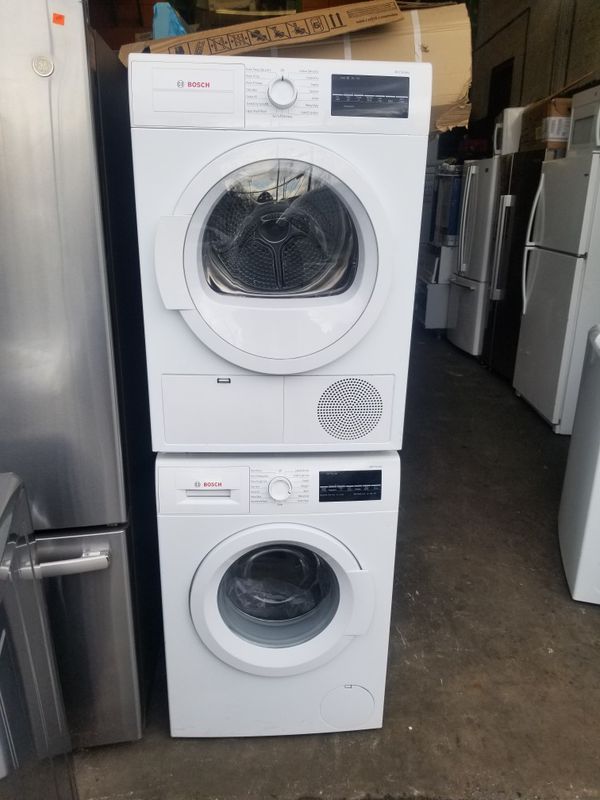 Stacking bosch washer and dryer