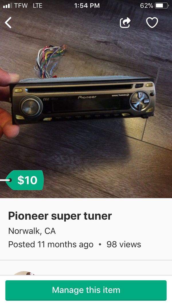 pioneer car stereo super tuner