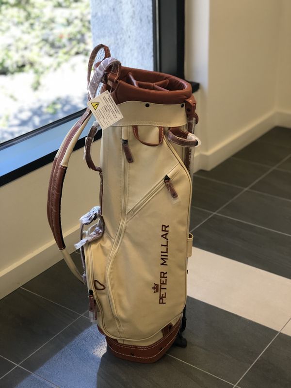 Peter Millar Crown Canvas Leather Golf Bag for Sale in Orlando, FL