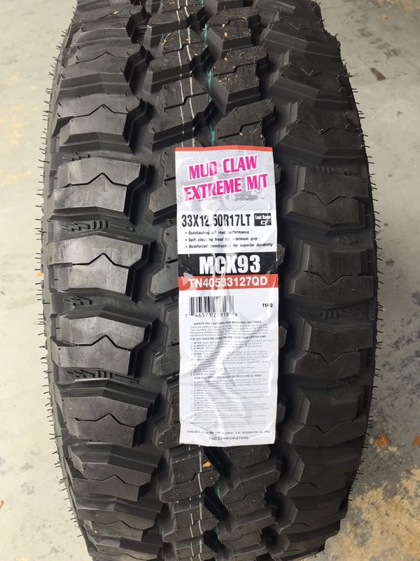 Used Mud Tires For Sale >> Brand New Mud Terrain Off-road 17” Tires 33x12.50R17 TBC Mud Claw Extreme M/T $199 each Mud ... Used Mud Tires For Sale >> Brand New Mud Terrain Off-road 17” Tires 33x12.50R17 TBC Mud Claw Extreme M/T $199 each Mud ...