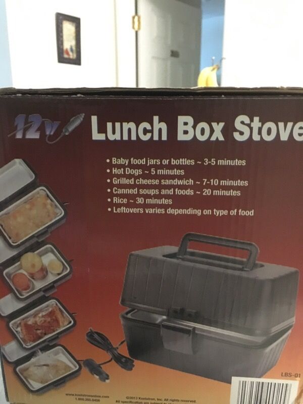 Koolatron LBS-01 Black 12 Volt Lunch Box Stove in Open Box never used ...