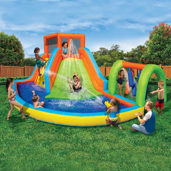 blow up kiddie pool with slide