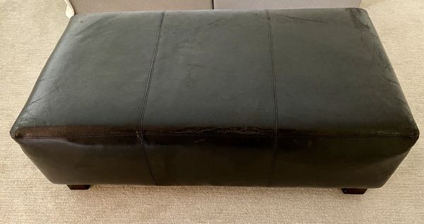 Black Leather Ottoman Couch for Sale in Eugene, OR - OfferUp