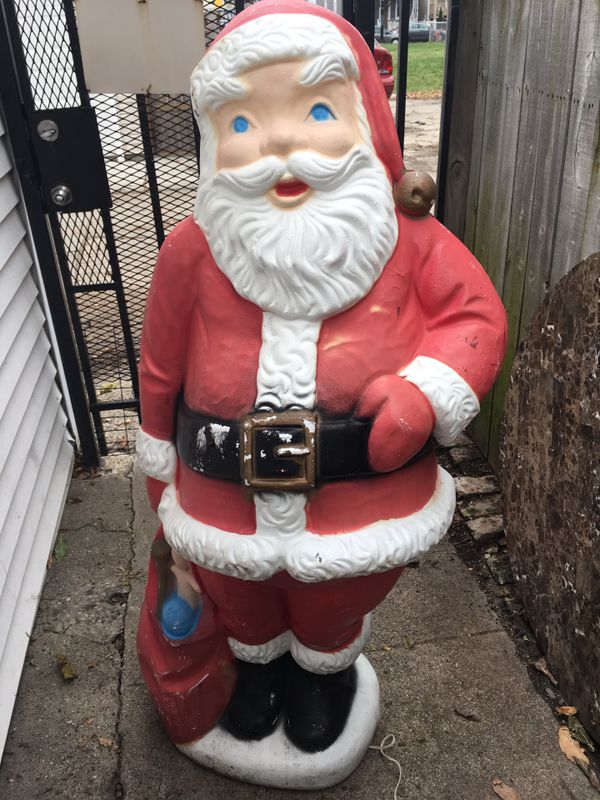 Vintage Rare BECO Santa Claus Blow Mold 5 Ft Tall Very Nice - christmas