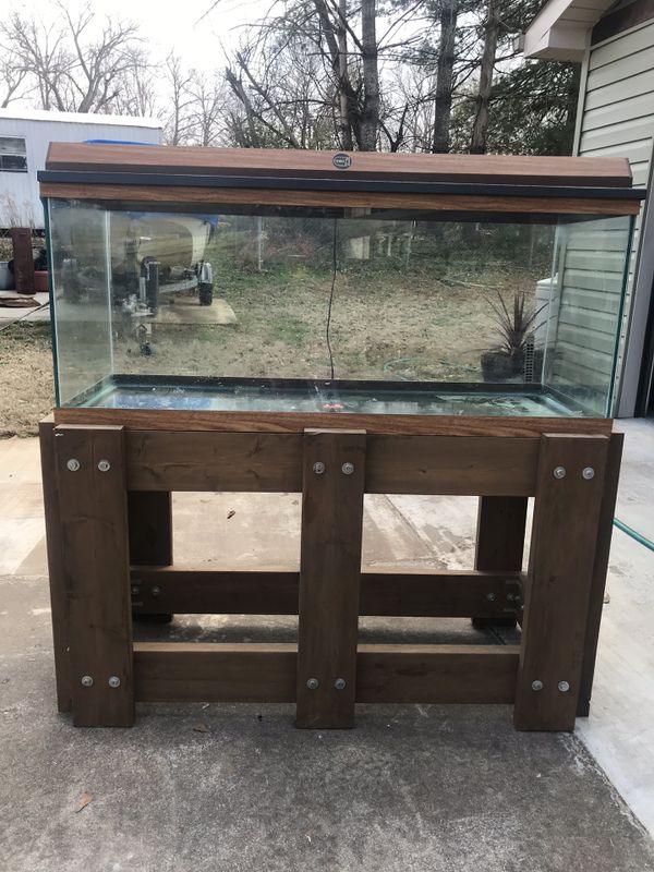 75 gallon Aquarium/Terrarium with stand, screen and light. Solid wood ...