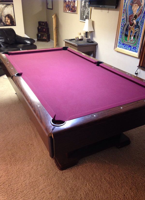 Jordan. 8' pool table ,light,sticks,rack,balls for Sale in ...