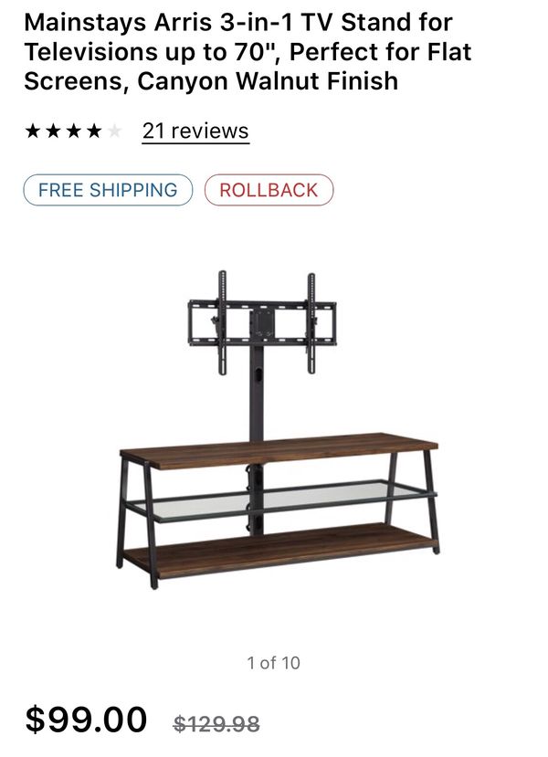 Mainstay Arris 3 1 Tv Stands For Televisions Up To 70 In Visalia Ca Offerup