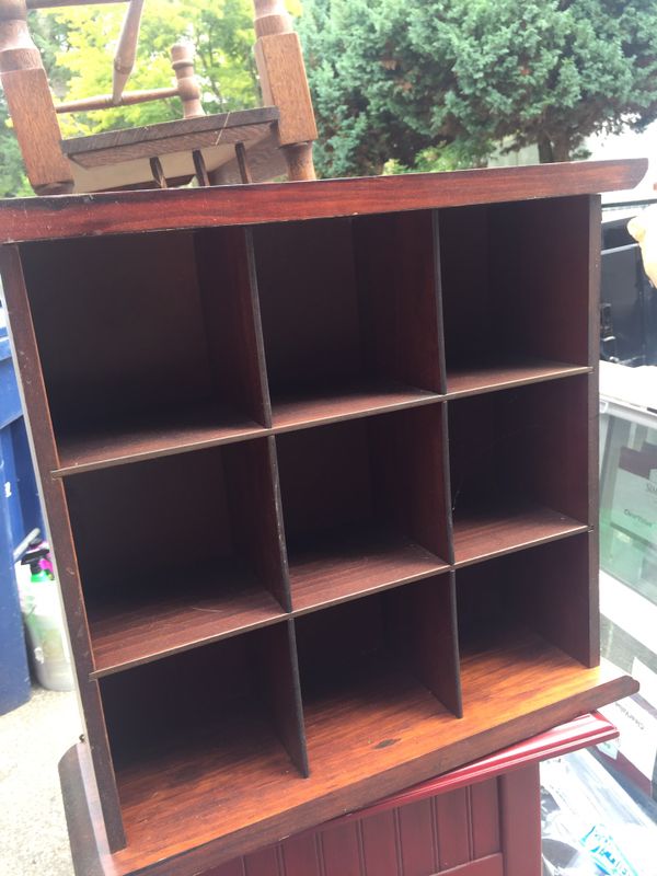 wood cubicle storage