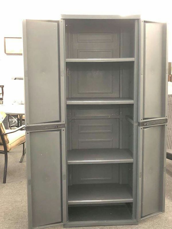 Sterilite 4 Shelf Cabinet Flat Gray For Sale In Houston Tx Offerup