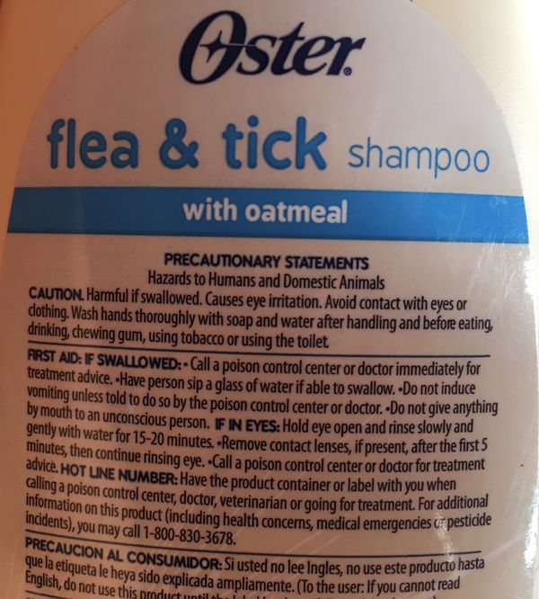 Oster Flea and Tick Shampoo with Oatmeal Price is for 2 bottles for