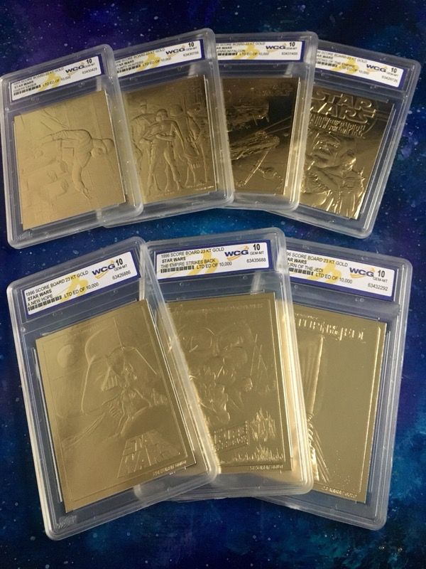 star wars gold trading cards