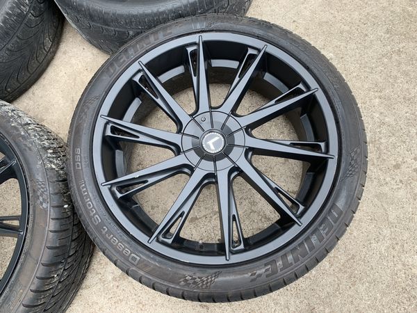 24” Kraze Black RIMS & TIRES 6 Lug Wheels # Rines y llantas Chevrolet