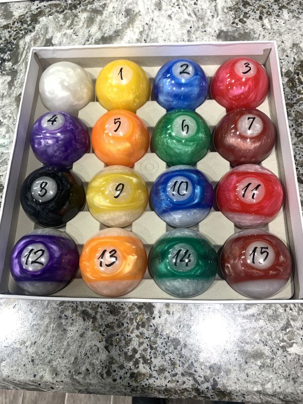 Custom Candy Marble Pool Balls for Sale in Gardena, CA - OfferUp