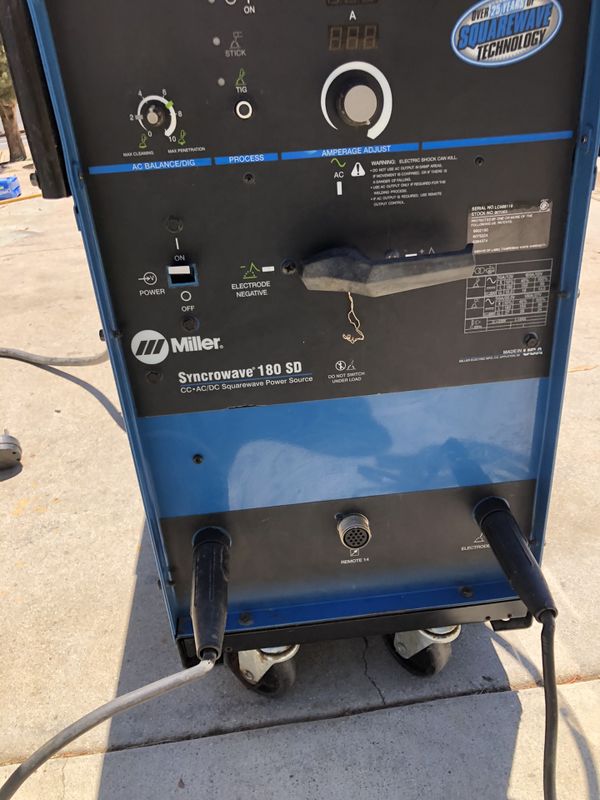 Miller Syncrowave 180 Sd Tig And Stick Welder For Sale In Perris, Ca 