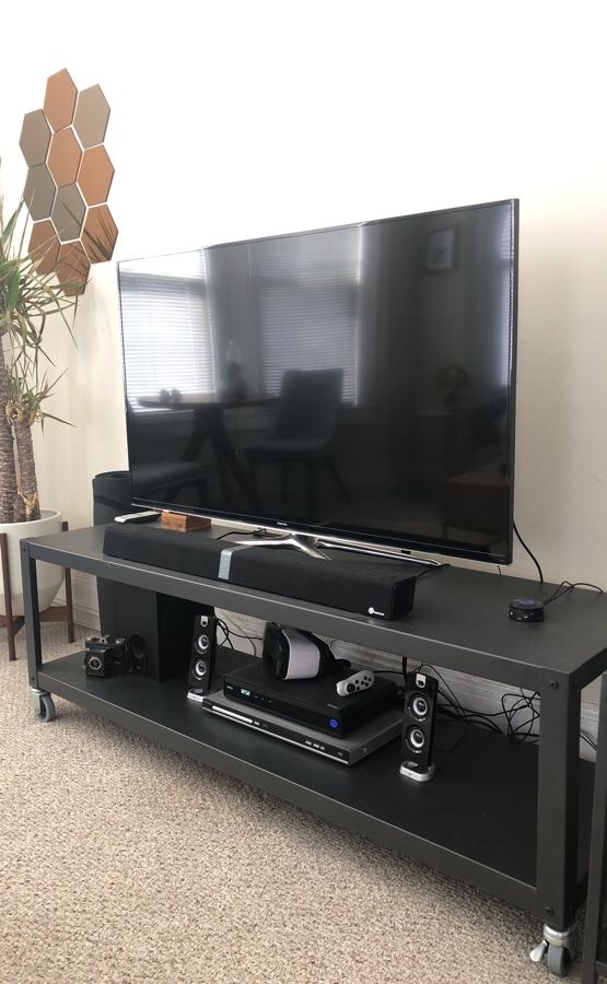 Cb2 Go Cart Carbon Rolling Tv Stand Coffee Table Not Included For In San Francisco Ca Offerup