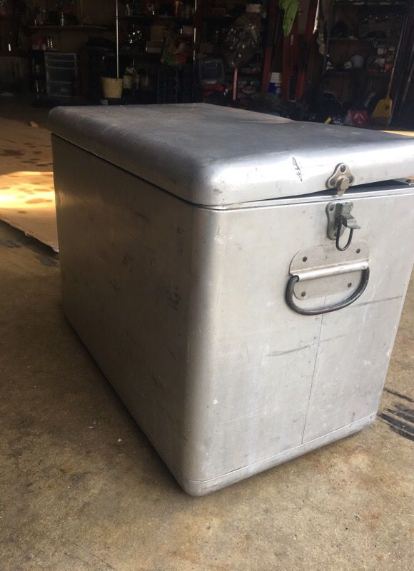 Vintage Antique JC Higgins aluminum ice chest cooler for Sale in St