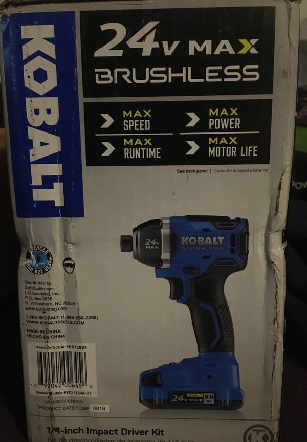 KOBALT 24v max brushless 1/4 inch impact driver kit for Sale in Tacoma ...