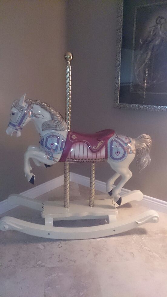 s&s woodcarvers carousel rocking horse